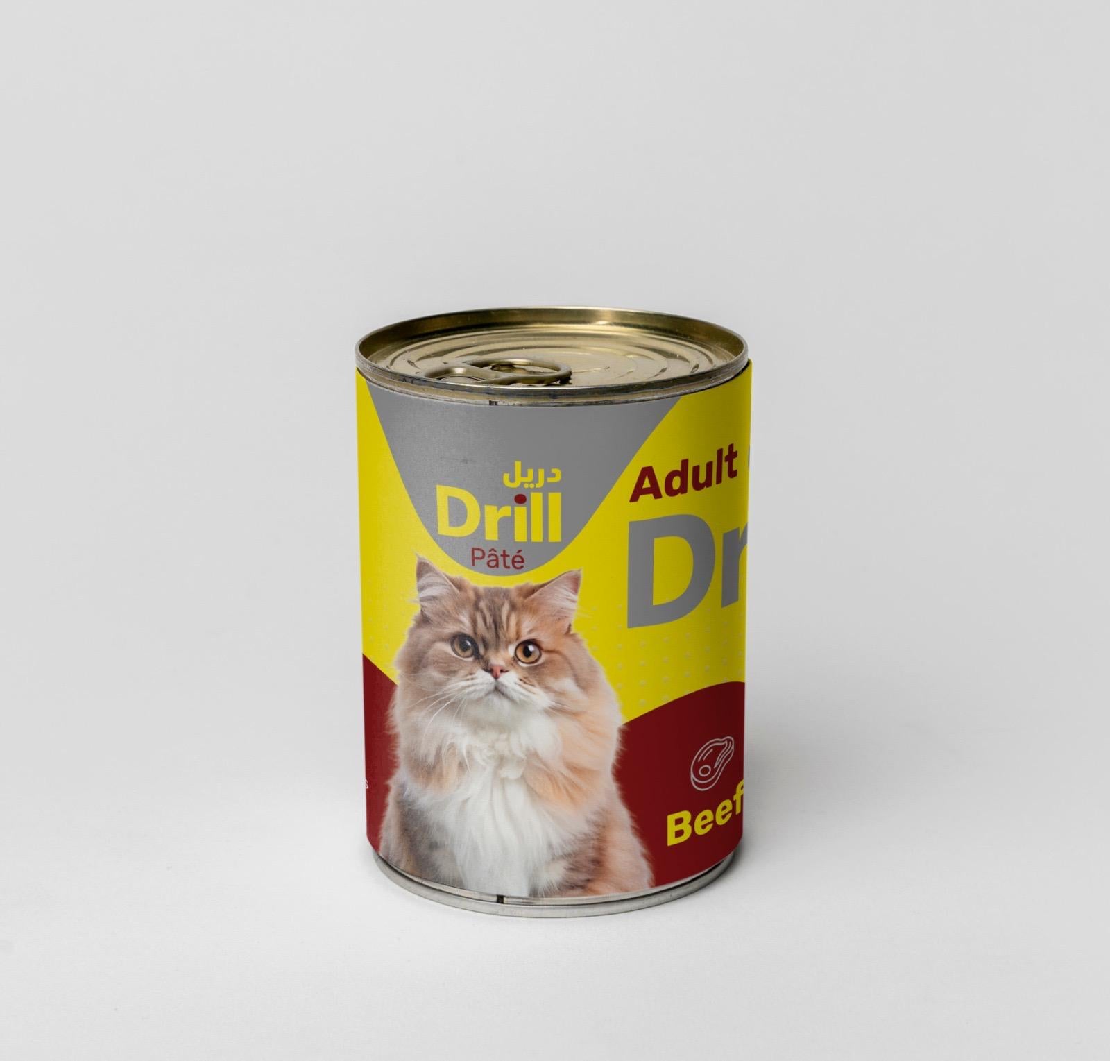 Drill Adult Cat Pâté – Beef Wet Cat Food 400g